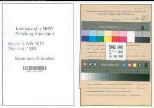 Entnazifizierung Guenther Neumann , geb. 06.12.1906 ()