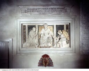 Grabmal des Nikolaus von Kues: Heiliger Petrus mit Nikolaus von Kues (Cusanus) und Engel