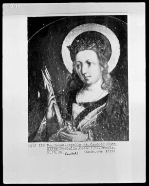 Detail des Gangolfaltars: Heilige Ursula
