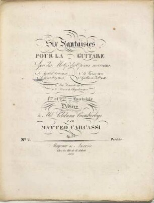 Six fantaisies pour la guitare sur des motifs des opéras nouveaux, 2. Le comte Ory : op. 34