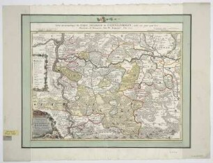 Karte der Grafschaft Katzenelnbogen samt der angrenzenden Gebiete, 1:75 000, Kupferstich, 1745