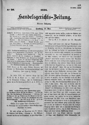 No. 20. 20. Mai 1876