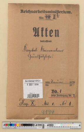 Kapital-Kleinrentner, Grundsätzliches: Bd. 1