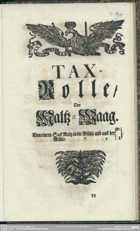 Tax-Rolle, Der Maltz-Waag