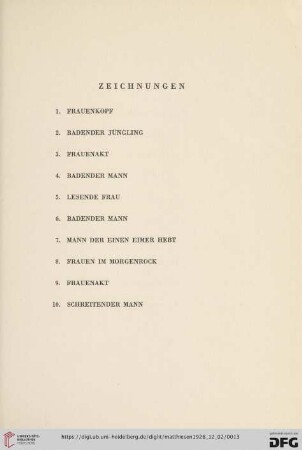 Zeichnungen (Nr. 1-57)
