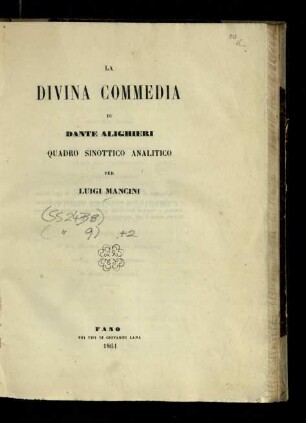 La Divina Commedia di Dante Alighieri