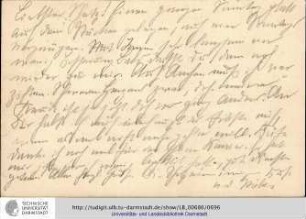 Postkarte vom 27.11.1905