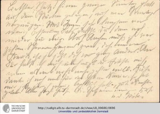 Postkarte vom 27.11.1905