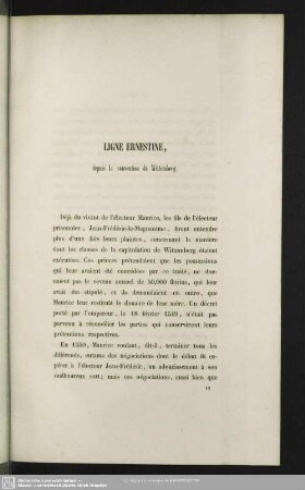 Ligne Ernestine, depuis la conviention de Wittemberg
