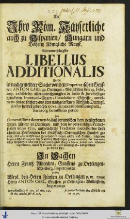 Libellus Additionalis