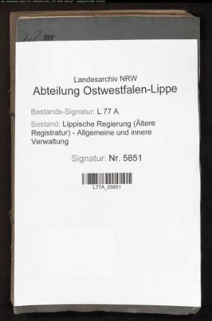 Anstellung des Wärterpersonals im Irrenhaus zu Brake, Bd. 3