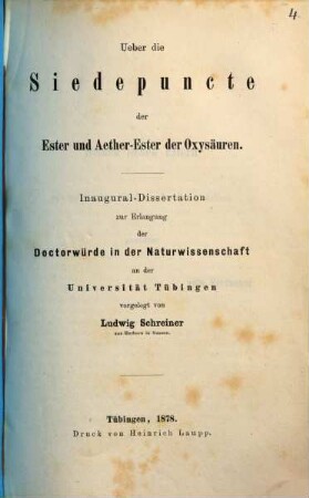 Über die Siedepuncte der Ester und Aether-Ester der Oxysäuren