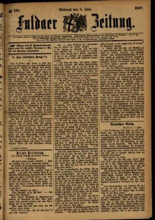 Ausgabe vom Mittwoch, den 08. Juni 1887.