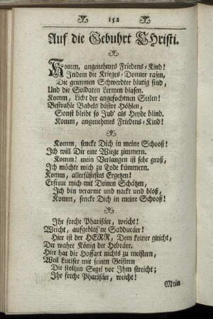 Auf die Gebuhrt Christi. - Andächtige Gedancken, welche den Heyland von dem Richt-Hause Pilati an, ...