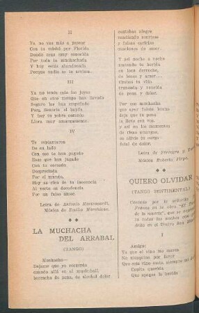 La muchacha del arrabal : (Tango)