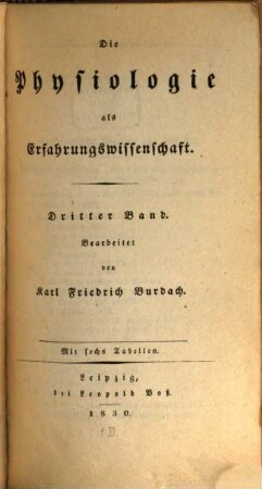 Die Physiologie als Erfahrungswissenschaft, 3