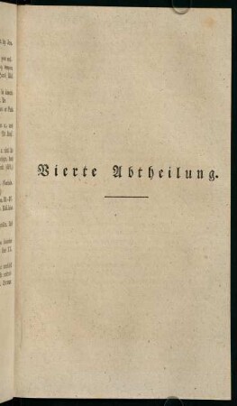Vierte Abtheilung.