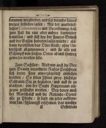 Caput II. Wie die entstandene Feuers-Brunst kund zu machen.