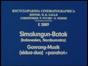Simalungun-Batak (Indonesien, Nordsumatra) - Gonrang-Musik (sidua-dua) »parahot«