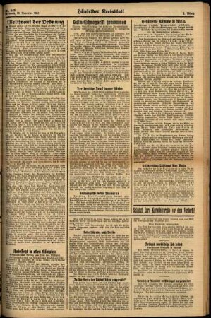 Zweite Ausgabe vom Mittwoch, den 26. November 1941.