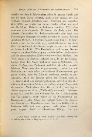 Sprachvergleichende Untersuchung des Wörterschatzes der Tscham-Sprache