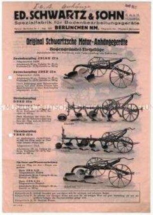 Motoranhängepflüge