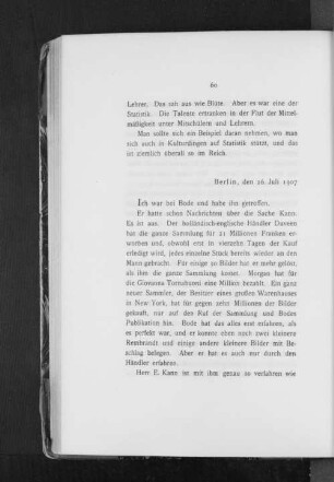 Berlin, den 26. Juli 1907