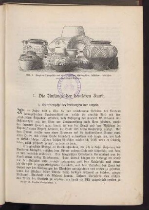 1. Künstlerische Bestrebungen der Urzeit.