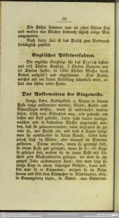 Das Aufbewahren der Eingeweide