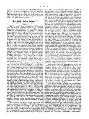 Was heißt "soziale Religion"? : (Schluß)