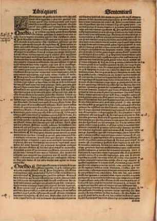 ... pars huius operis videlicet disputata sancti Bonaventure in ... librum Sententiaru[m], 4. Quarta pars huius operis sc[ilicet] quarti Sententiaru[m] cum disputatis sancti Bonaventure