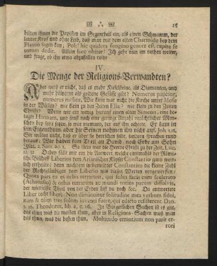 IV. Die Menge der Religions-Verwandten?
