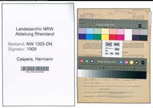 Entnazifizierung Hermann Caspers , geb. 17.06.1888 (Oberschachtmeister)