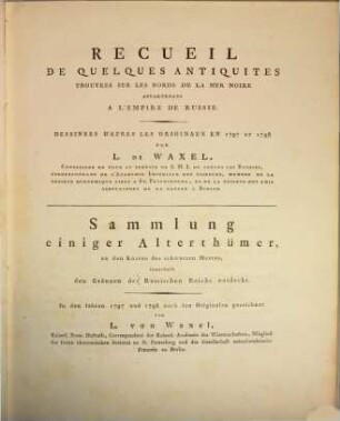 Recueil de quelques Antiquites