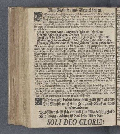 Von Gesund- und Kranckheiten.