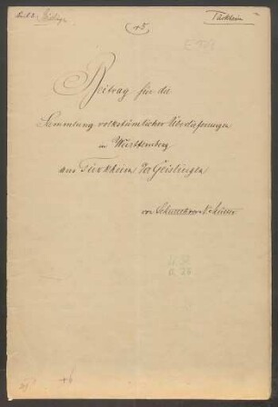 Konferenzaufsatz Türkheim, Geislingen an der Steige, Kr. Göppingen OA Geislingen