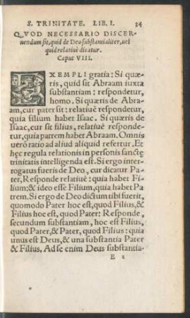 Quod Necessario Discernendum sit ... Caput VIII.