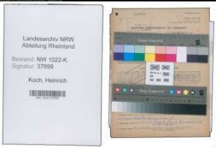 Entnazifizierung Heinrich Koch , geb. 05.02.1893 (Polizist)