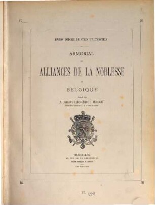 Armorial des alliances de la noblesse de Belgique