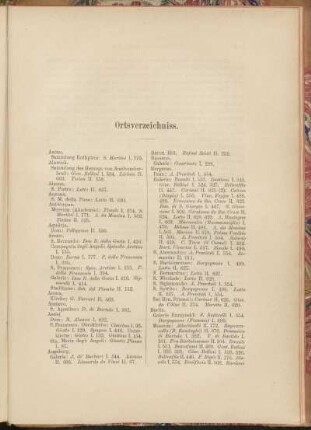 Ortsverzeichniss.