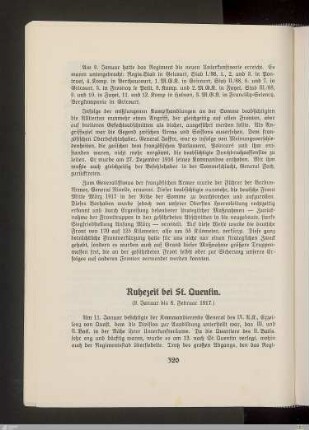 Ruhezeit bei St. Quentin