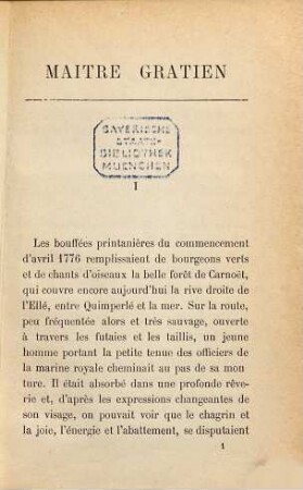 Maître Gratien : Par Léon de Tinseau