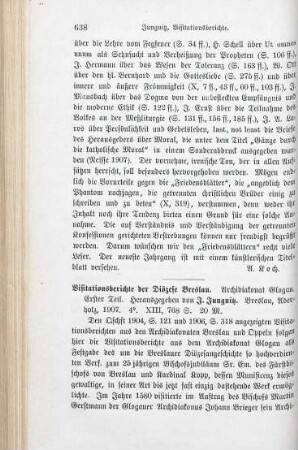 638-639 [Rezension] Archidiakonat Glogau