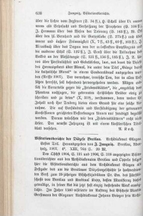 638-639 [Rezension] Archidiakonat Glogau
