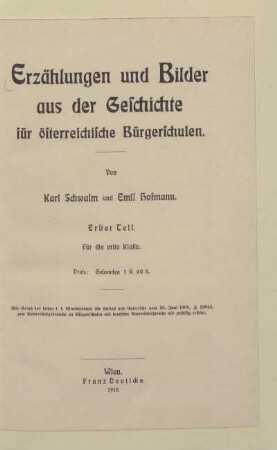 Teil 1, [Schülerband]: Für die 1. Klasse