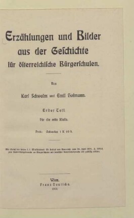 Teil 1, [Schülerband]: Für die 1. Klasse