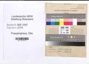 Entnazifizierung Otto Poeppinghaus , geb. 02.06.1896 (Konditor)