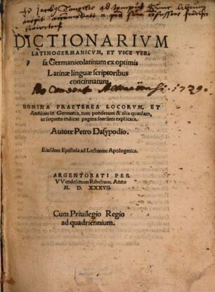 Dictionarium Latinogermanicum