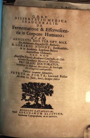 Dissertatio Inauguralis De Fermentatione & Effervescentia In Corpore Humano