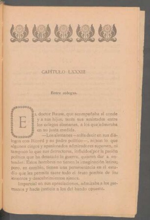 Capítulo LXXXIII - Entre colegas.